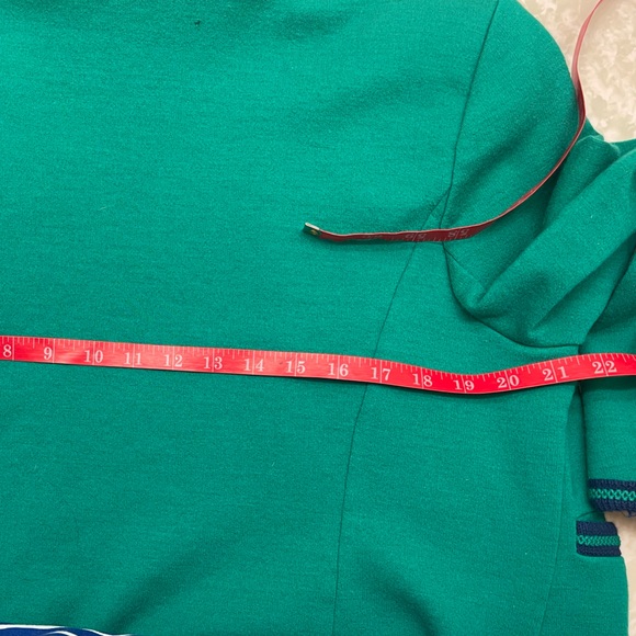 Bleyle Women’s Teal Green with Blue trim Blazer &Pants Vintage Wool Sz 14 Petite - Picture 15 of 16